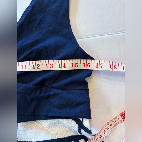 HD in Paris Anthropologie Navy and white cotton jersey dress in size 12 - Picture 8 of 11